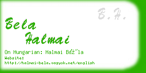bela halmai business card
